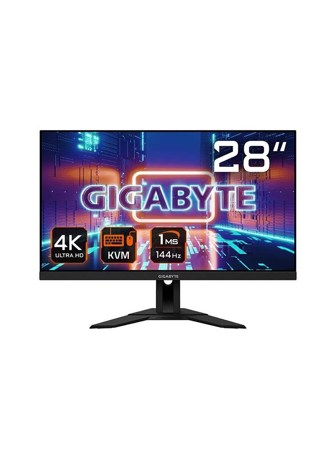 GIGABYTE M28U 28" SS IPS Display Gaming Monitor, 144Hz Refresh Rate, 3840 x 2160 4K/UHD, Adaptive-Sync, 1ms Response Time, 94% DCI-P3, 8bits Display Color, M28U-EK Black - Image 1