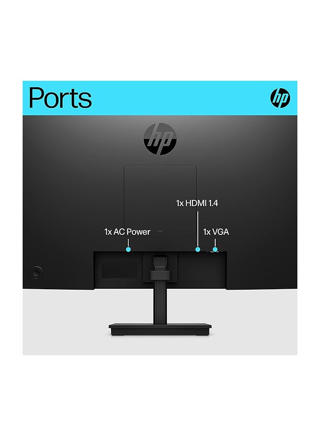 HP - V24v G5 Monitor, 23.8" FHD VA Panel Display, 75Hz Refresh Rate, 5ms GtG w/ Overdrive Response Time, AMD FreeSync Technology, 3-Sided Micro-Edge Bezel Black - Image 1