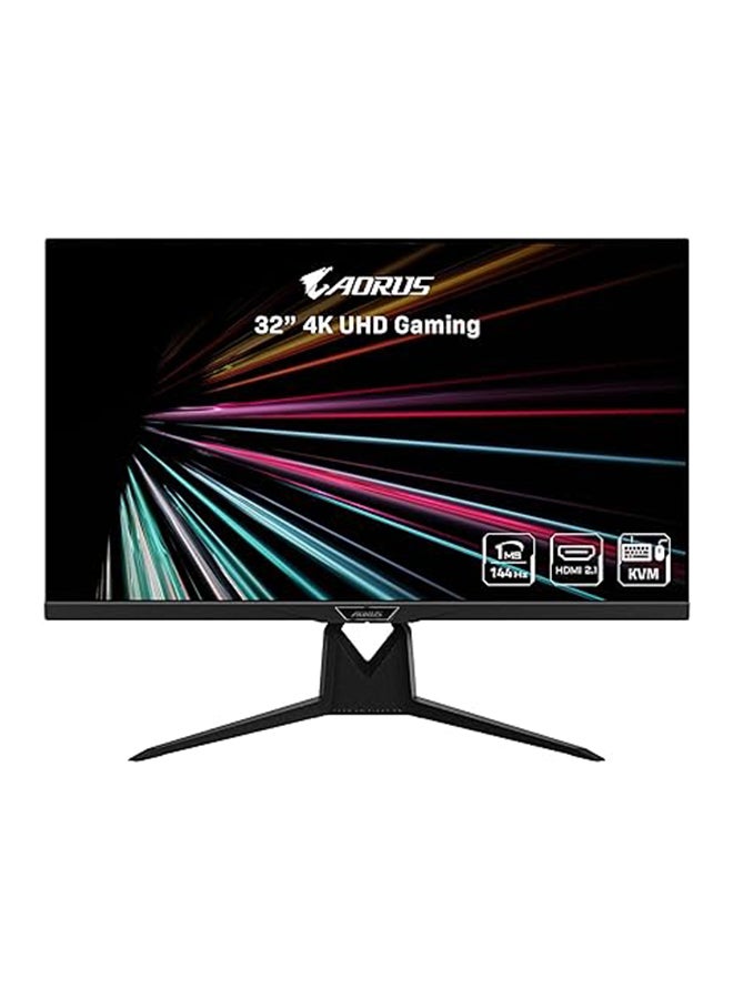 GIGABYTE Aorus FI32U-EK 32 Inch 144hz 3840*2160 UHD IPS Rgb, Tactical Gaming Monitor Black - Image 1