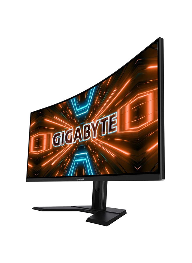 جيجابايت - شاشة ألعاب منحنية G34WQC A-EK بمعدل تحديث 144 هرتز، شاشة VA 1500R بدقة 3440 × 1440، 1 مللي ثانية، FreeSync Premium Pro، G-Sync، شاشة واحدة، HDMI، - Image 1