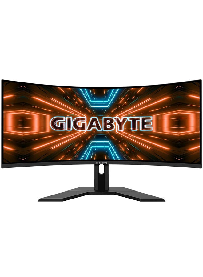 جيجابايت - شاشة ألعاب منحنية G34WQC A-EK بمعدل تحديث 144 هرتز، شاشة VA 1500R بدقة 3440 × 1440، 1 مللي ثانية، FreeSync Premium Pro، G-Sync، شاشة واحدة، HDMI، - Image 1
