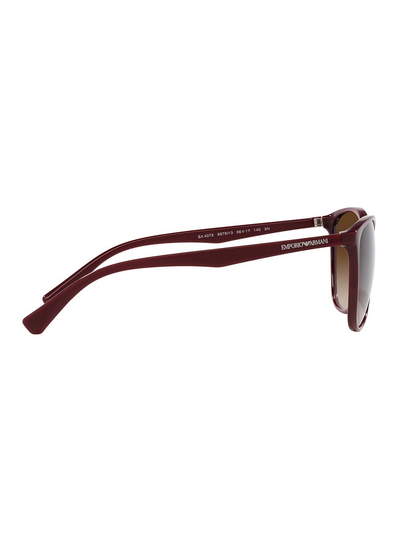 EMPORIO ARMANI Women's Cat Eye Sunglasses - EA4073 5576/13 56 - Lens Size: 56 Mm  - Image 5