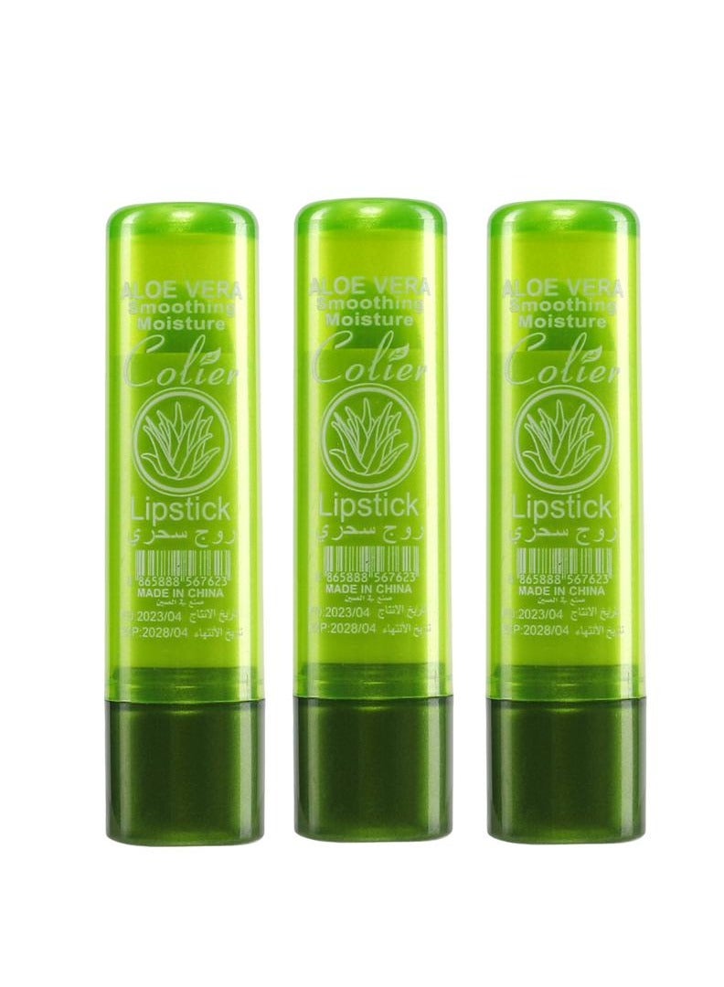 COLIER Smoothing Moisture Lipstick 3Pcs Aloe Vera 