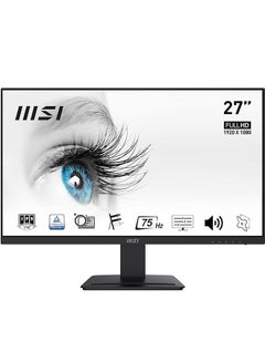 MSI PRO MP273A 27" Professional Business Monitor, FHD 100Hz Anti Glare IPS Display, 1ms MPRT Response Time, 2x 3W Speakers, Adaptive Sync, Display Kit Support, DP / HDMI / VGA, 9S6-3PB4CH-070 Black  - Image 1