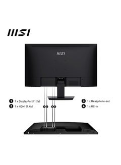 MSI PRO MP273A 27" Professional Business Monitor, FHD 100Hz Anti Glare IPS Display, 1ms MPRT Response Time, 2x 3W Speakers, Adaptive Sync, Display Kit Support, DP / HDMI / VGA, 9S6-3PB4CH-070 Black  - Image 3