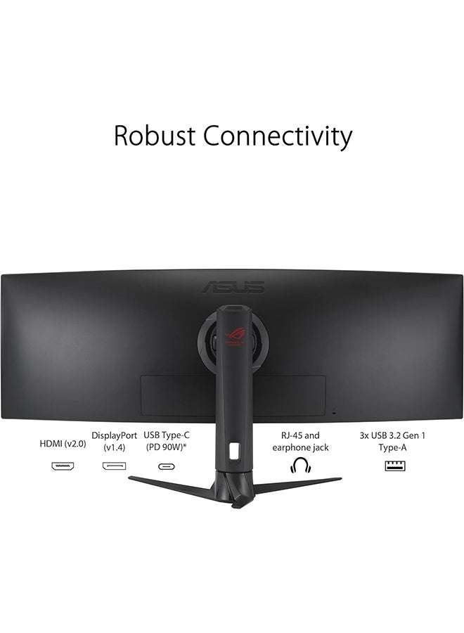 ASUS - 49 inch ROG Strix XG49WCR Super Ultra-wide Gaming Monitor Double QHD, 32:9 (5120 x 1440), Curved, 165Hz OC (above 144Hz), ELMB Sync, DisplayHDR 600, USB Type-C, Smart KVM Black - Image 1