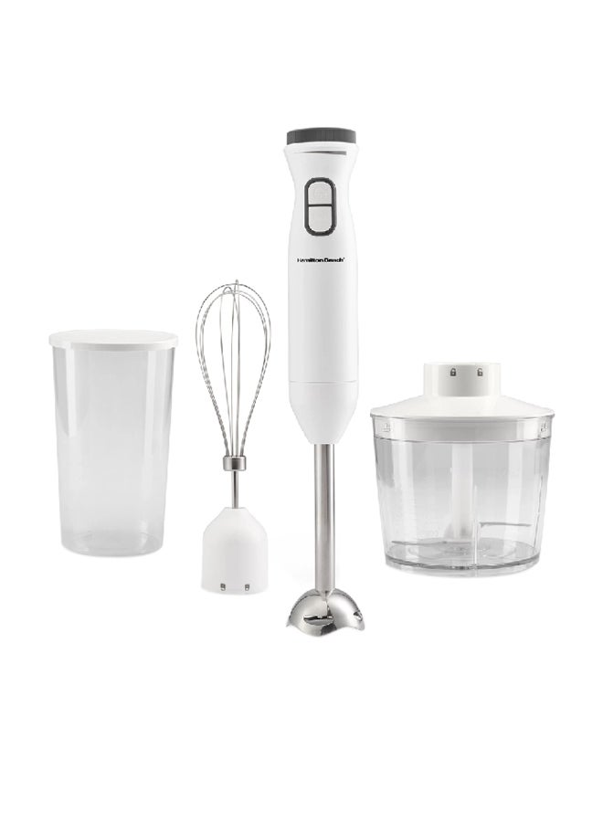 Hamilton Beach - Turbo Boost Hand Blender With Chopper And Whisker/ Beaker HB6040-ME White - Image 1