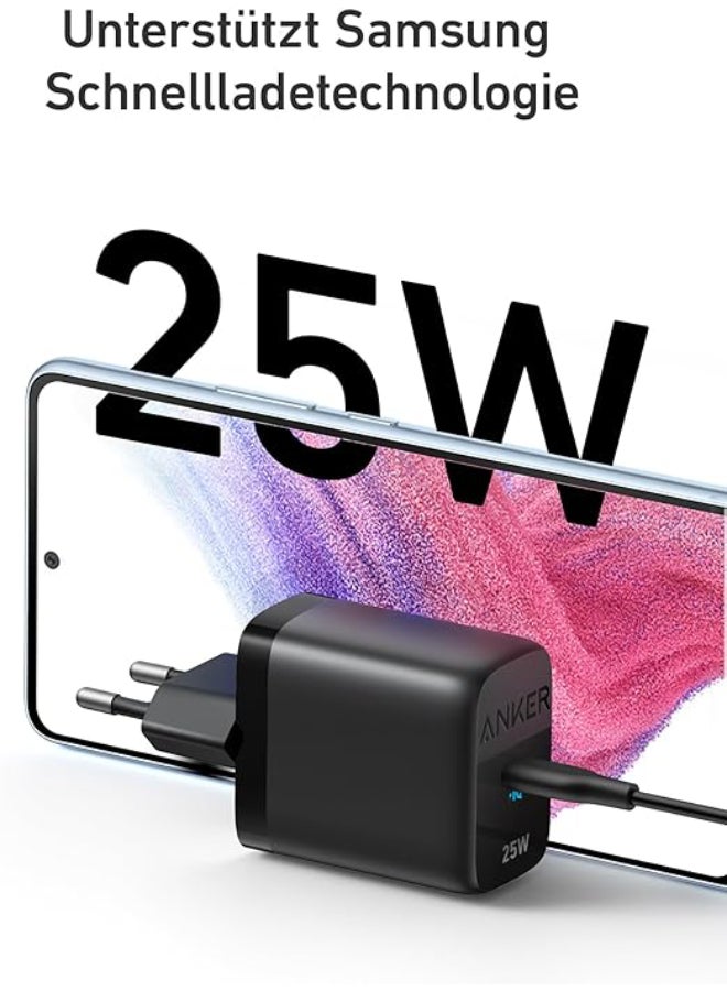آنكر شاحن Anker 312 25 وات شاحن سريع للغاية Anker Ace قابل للطي PPS شاحن سريع لهاتف Samsung Galaxy S23 Ultra/S23+/S23/S22 Ultra/S22+/S22/S21/S20/Note 20 Ultra/Note 10/Z Fold 3&#39;  - Image 2
