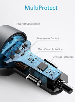 Anker Daul Port Type-C Car Charger 35W With 15W PowerIQ 2.0 Black  - Image 5