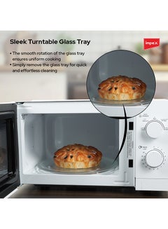 Impex Microwave Oven 5 Power Levels With Easy Reheat And Defrost Function 20 L 700 W MO 8101A White With Black  - Image 5