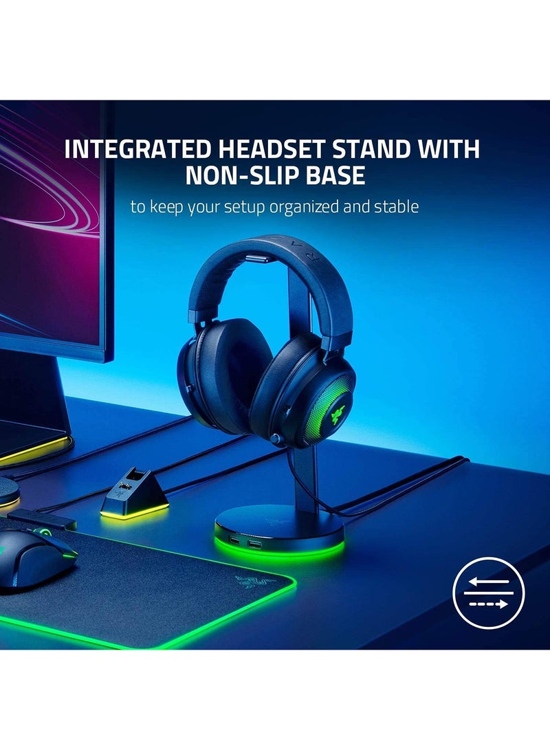 RAZER Base Station V2 Chroma, Usb Hub With 7.1 Surround Sound, Non-Slip Base, Razer Chroma Rgb - Black - Image 3