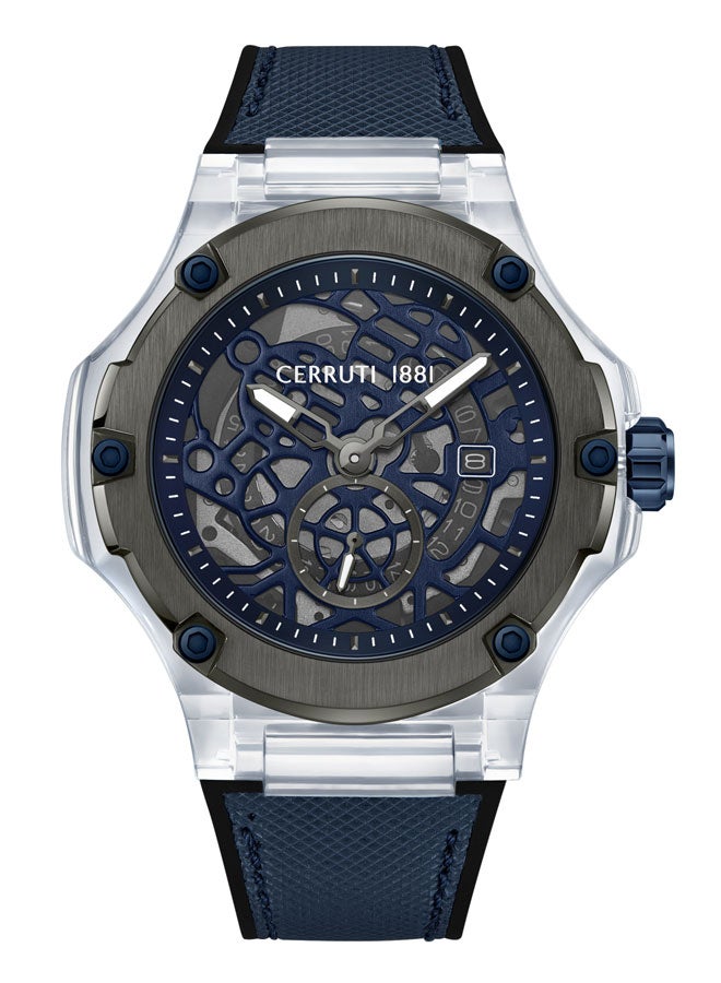CERRUTI 1881 Men's Analog Round Shape Leather Wrist Watch CIWGN0022902 - 52 Mm  - Image 1