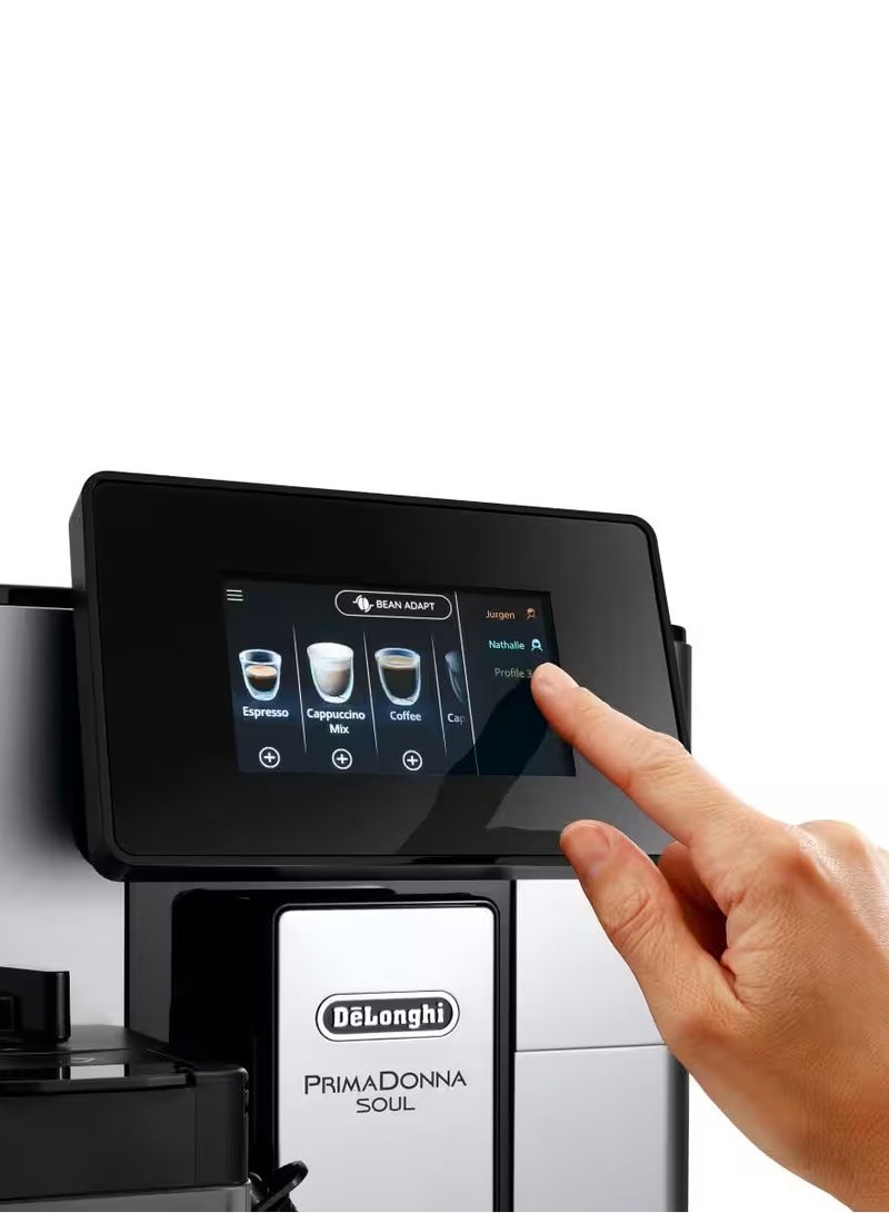 De'Longhi PrimaDonna Soul Espresso Coffee Maker 19 Bar 2.2 L 1450 W ECAM610.55.SB Black/Silver  - Image 3