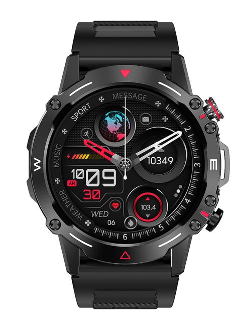 Hulk Smartwatch For Men, AMOLED Always On Display Bluetooth Calling Waterproof Fitness Watches Compatible With Android iOS Black