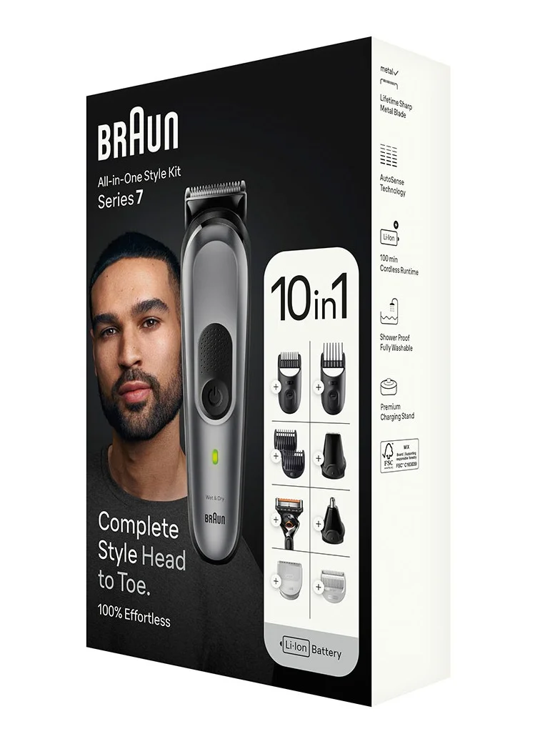 براون MGK 7420 – 10-in-1 Style Kit 7 beard, body, hair with ProGlide Razor. Grey