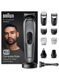 BRAUN 10 In 1 Grooming Kit With AutoSense Technology, ProBlade And Organizer Case - MGK 7420 Grey  - Image 3
