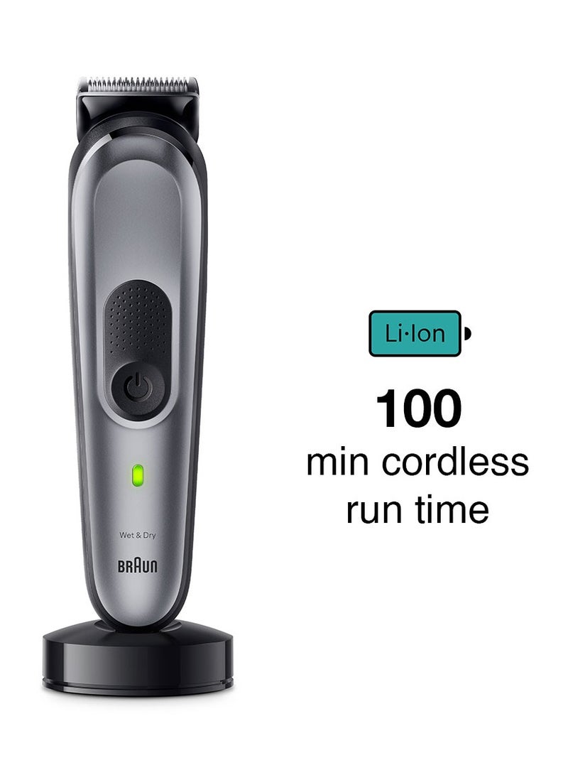 BRAUN - 10 In 1 Grooming Kit With AutoSense Technology, ProBlade And Organizer Case - MGK 7420 Grey - Image 1