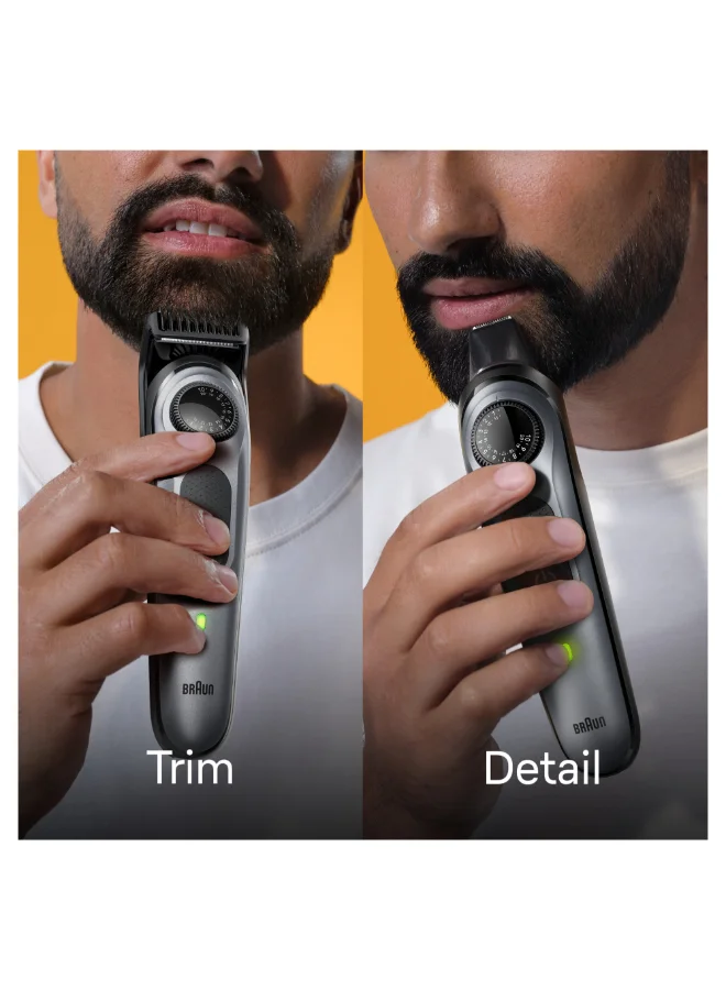 براون Beard Trimmer Series 5 5440, Trimmer For Men With Styling Tools And 100-Min Runtime Grey