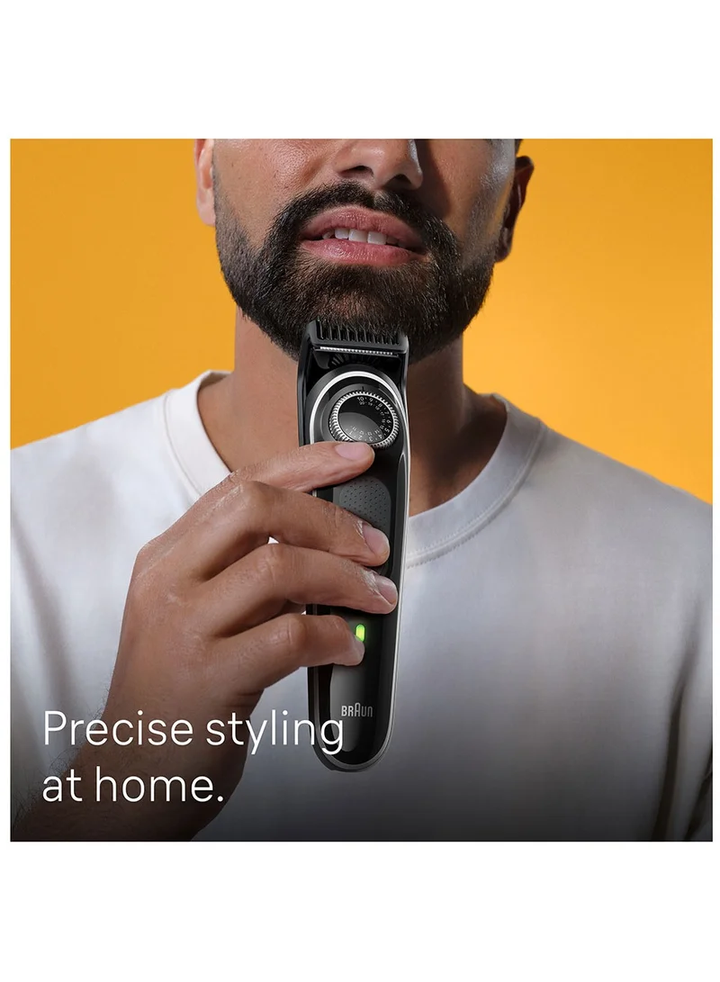 BRAUN BT 3440 – Beard Trimmer 3 With Precision Wheel, 4 Styling tools, 80 mins runtime Black