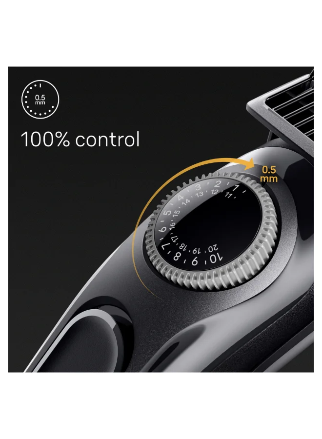 براون BT 3410 – Beard Trimmer 3 With Precision Wheel, 3 Styling tools, 50 mins runtime Black