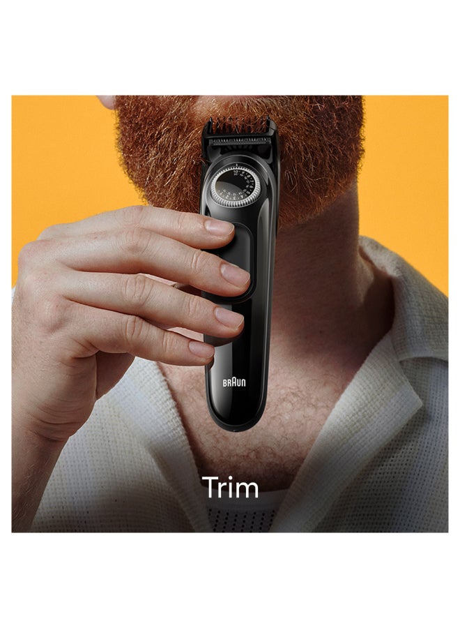 BRAUN - Beard Trimmer Series 3 3410, Trimmer For Men With Styling Tools And 50-Min Runtime Black - Image 1