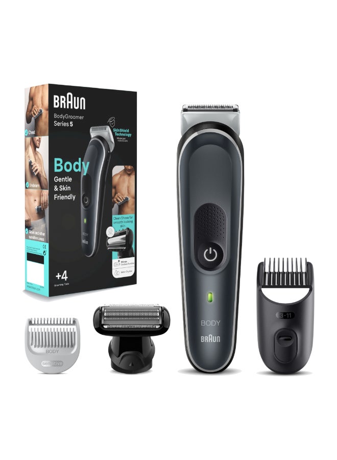 BRAUN - Body Groomer Series 5 5360, Body Groomer For Men, Gentle Full-Body Manscaping Grey - Image 1