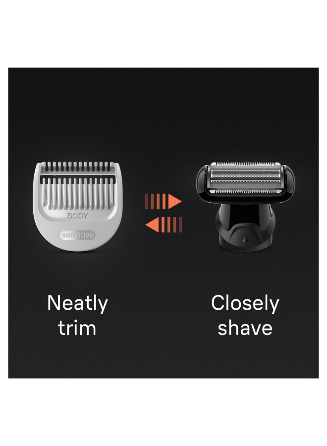 BRAUN - Body Groomer Series 5 5360, Body Groomer For Men, Gentle Full-Body Manscaping Grey - Image 1