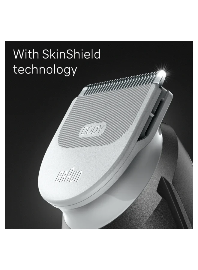 BRAUN BG 5360 –  Body Groomer 5 Full body with SkinShield technology, waterproof & 4 tools Grey