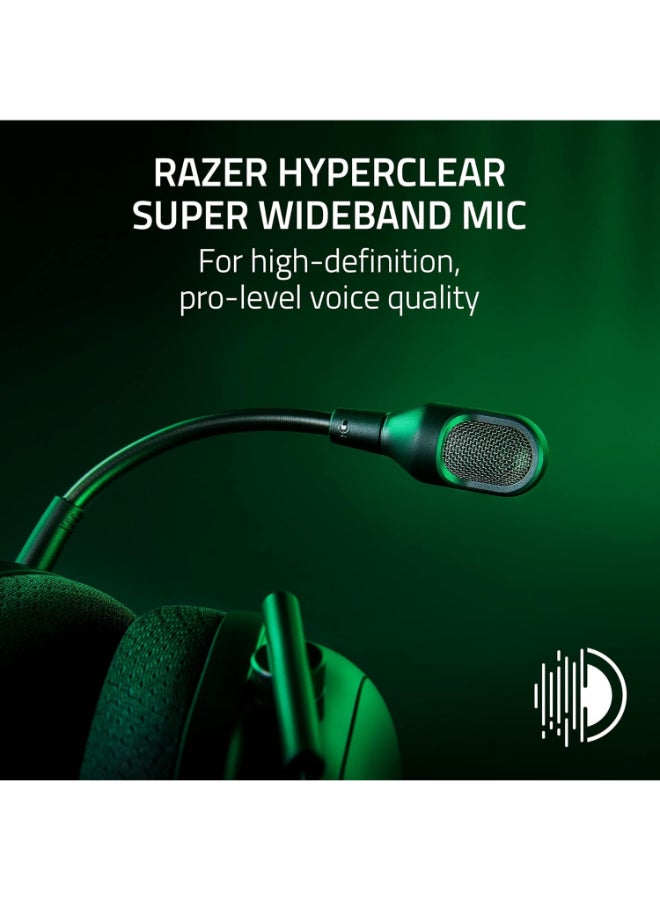 Razer BlackShark V2 Pro Wireless Gaming Headset 2023 Edition: 50MM Titanium Drivers - HyperClear Super Wideband Mic - Noise-isolating Earcups - 70 Hour Battery Life - White - Image 3