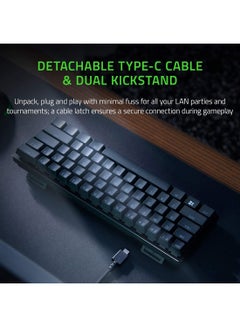 RAZER Huntsman Mini - 60% Optical Gaming Keyboard (Clicky Purple Switch)  - Image 4