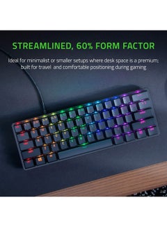 RAZER Huntsman Mini - 60% Optical Gaming Keyboard (Clicky Purple Switch)  - Image 2