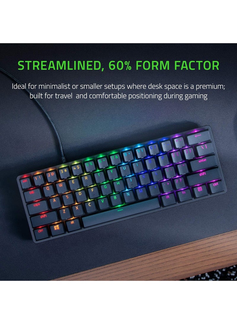 RAZER - Huntsman Mini - 60% Optical Gaming Keyboard (Clicky Purple Switch) - Image 1