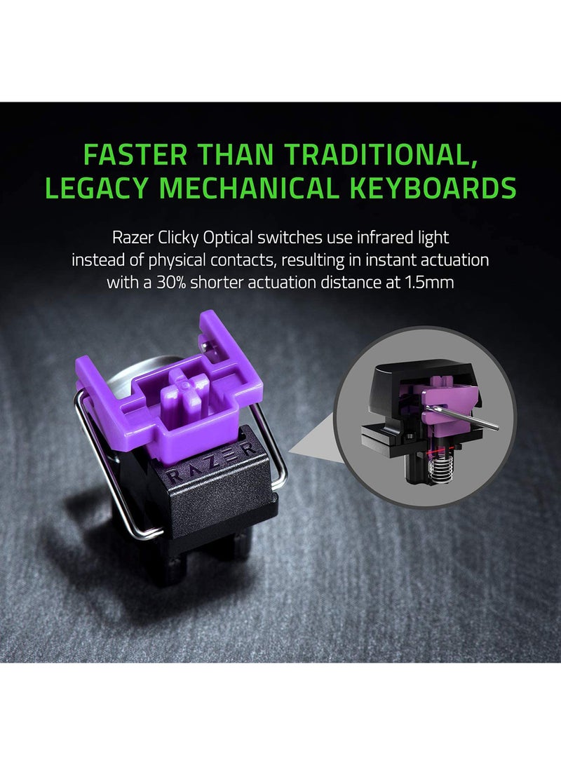 RAZER - Huntsman Mini - 60% Optical Gaming Keyboard (Clicky Purple Switch) - Image 1