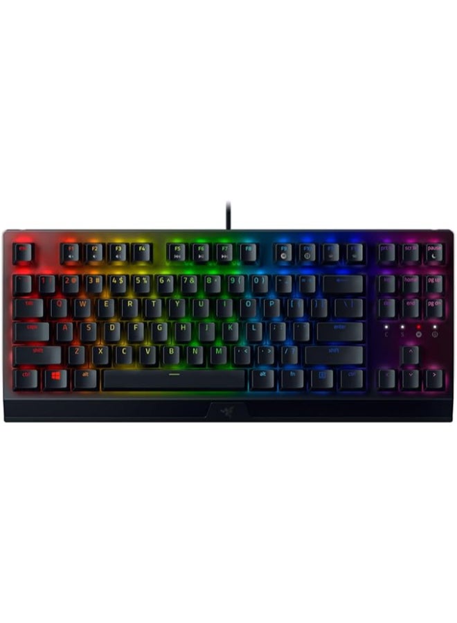 RAZER BlackWidow V3 Tenkeyless Gaming Keyboard: Yellow Mechanical Switch, Linear & Silent, Chroma RGB, Razer Snap Tap, 1000Hz Ultrapolling, US Layout - Black - Image 1