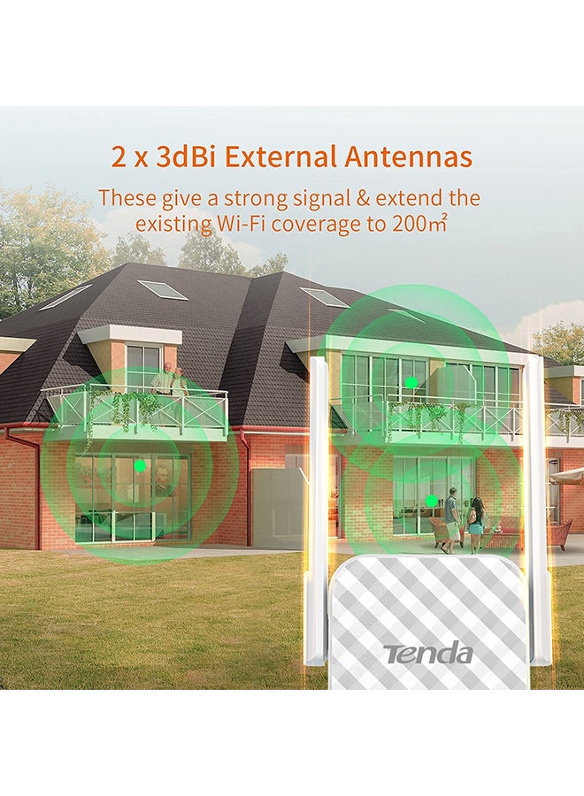 Tenda A9 Wireless Wifi Repeater 300 MBps, Access Point and Universal Range Extender Strong Wifi Signal, Plug And Play, Compatible with All Wi-Fi Modem Routers White  - Image 3