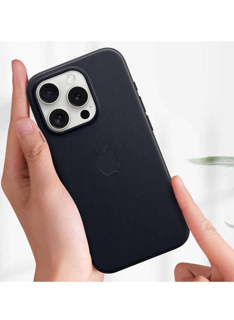 MARGOUN iPhone 15 Pro Fine Woven Case With MagSafe Durable And Heavy Protection Black - Image 4