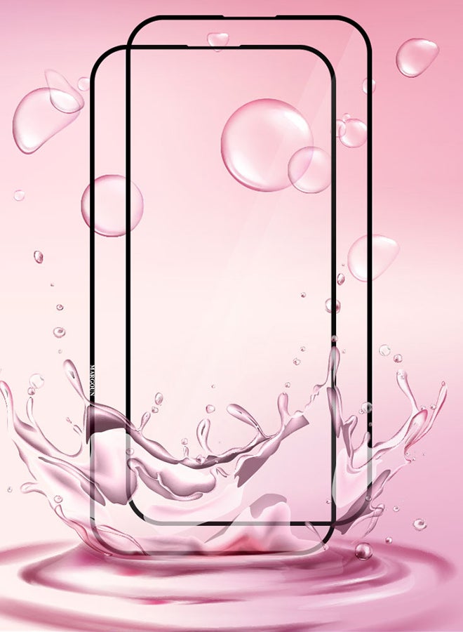 مارجون 2 Pack For iPhone 15 Screen Protector Scratch And Shatter Resistant Anti Bubble HD Glass Clear - Image 4