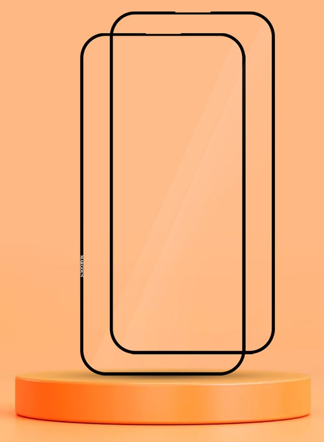 مارجون 2 Pack For iPhone 15 Pro Max Screen Protector Scratch And Shatter Resistant Anti Bubble HD Glass Clear - Image 3