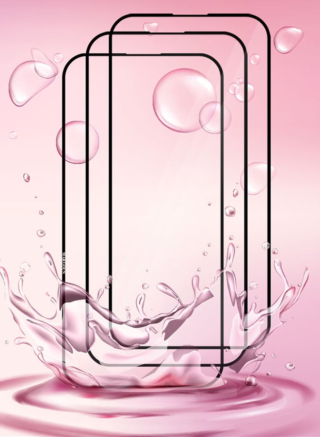 MARGOUN 3 Pack For iPhone 15 Screen Protector Scratch And Shatter Resistant Anti Bubble HD Glass Clear  - Image 4