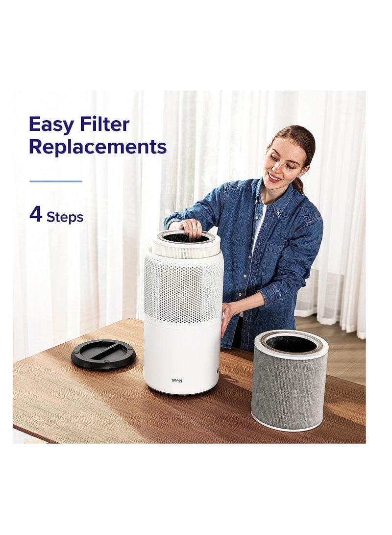 ليفويت - Core 400S Smart WiFi Air Purifier Effective Range 83 m² PM2.5 Laser Dust Sensor Air Quality Core 400S White - Image 1