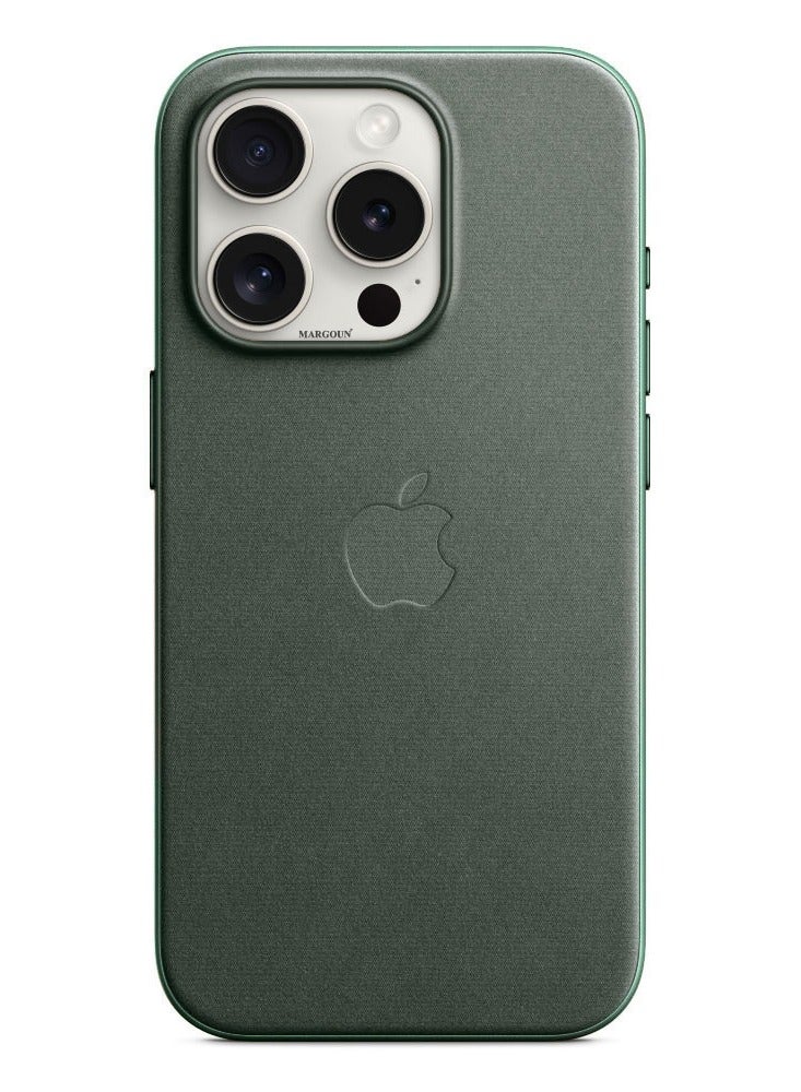 MARGOUN iPhone 15 Pro Max Fine Woven Case With MagSafe Durable And Heavy Protection Green - Image 1