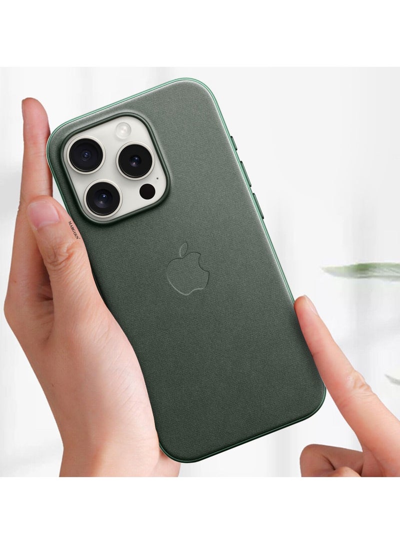 MARGOUN iPhone 15 Pro Max Fine Woven Case With MagSafe Durable And Heavy Protection Green - Image 4
