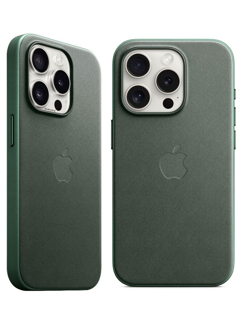 MARGOUN iPhone 15 Pro Max Fine Woven Case With MagSafe Durable And Heavy Protection Green - Image 2