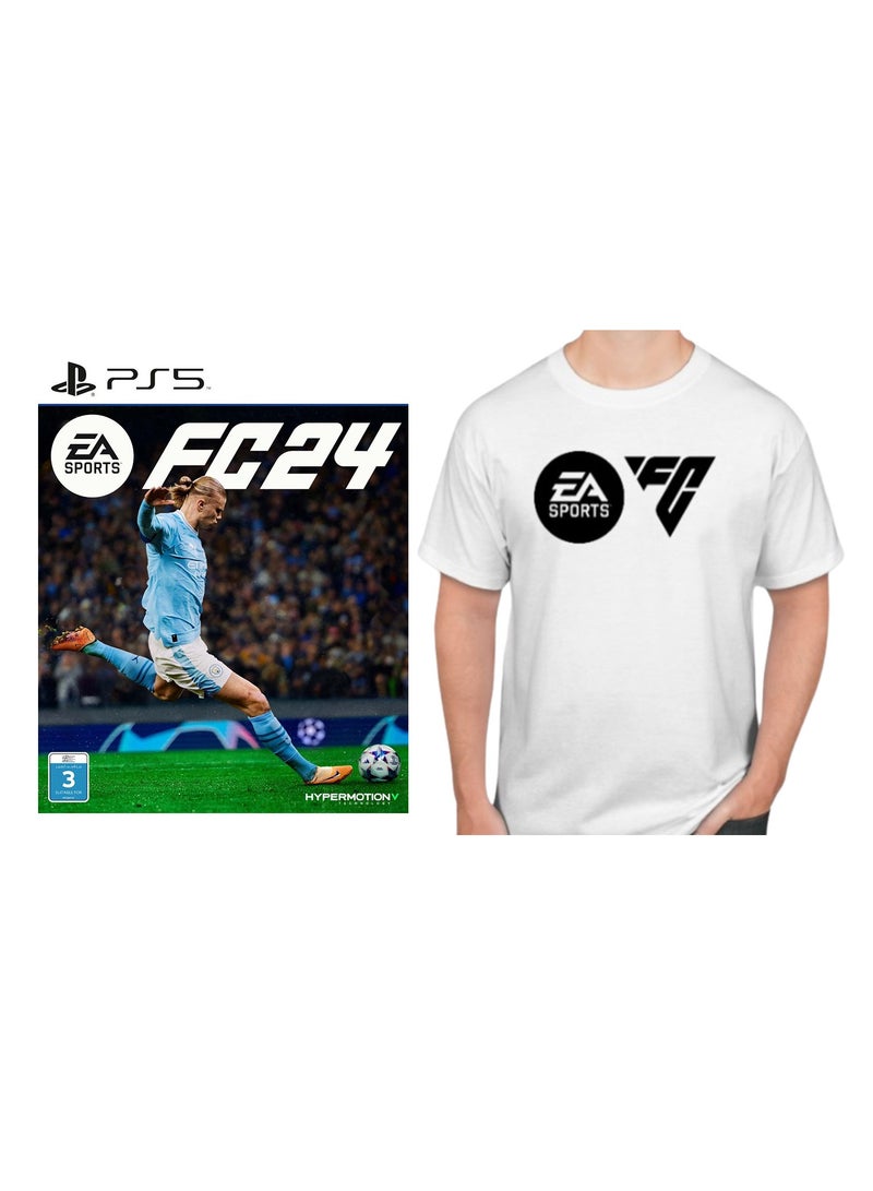 EA PS5 EA Sports FC 24 - PlayStation 5 (PS5) + FREE EA FC 24 T-Shirt - PlayStation 5 (PS5)