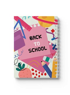 LOWHA Spiral Notebook Back To School Cover1 Pink/Black/Red/Green  - Image 1