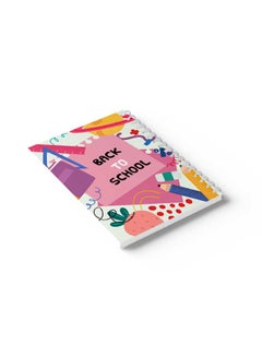 LOWHA Spiral Notebook Back To School Cover1 Pink/Black/Red/Green  - Image 4