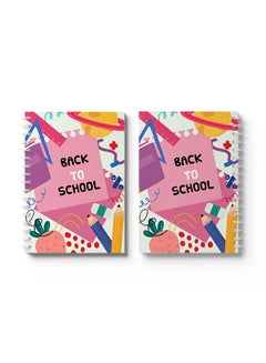 LOWHA Spiral Notebook Back To School Cover1 Pink/Black/Red/Green  - Image 3