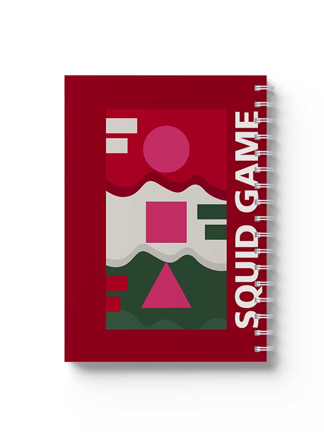 LOWHA - Spiral Notebook Squid Game Shapes Red/Green/Pink/White - Image 1
