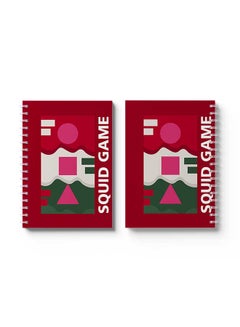LOWHA Spiral Notebook Squid Game Shapes Red/Green/Pink/White  - Image 3