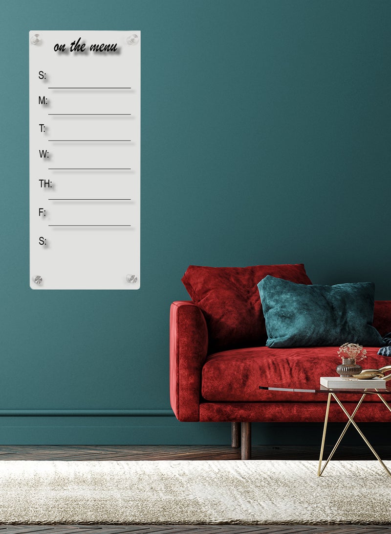 لوحة تقويم حائط قابلة للمسح من الأكريليك مع قلم تحديد وممحاة متعدد الألوان - Image 3